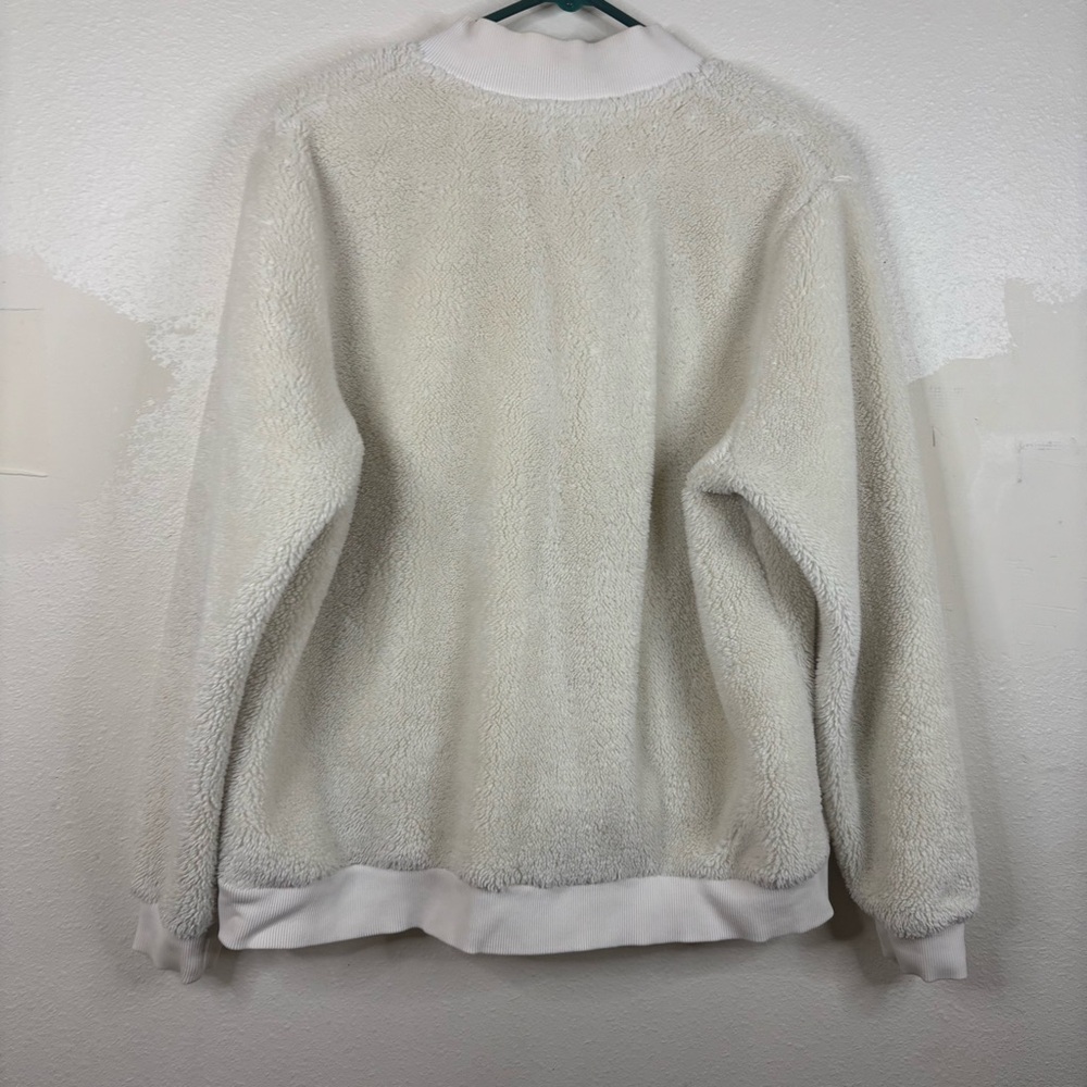 Eddie Bauer Sherpa Fleece Jacket Sz XL White Full Zip Pockets Very Warm - Picture 9 of 9